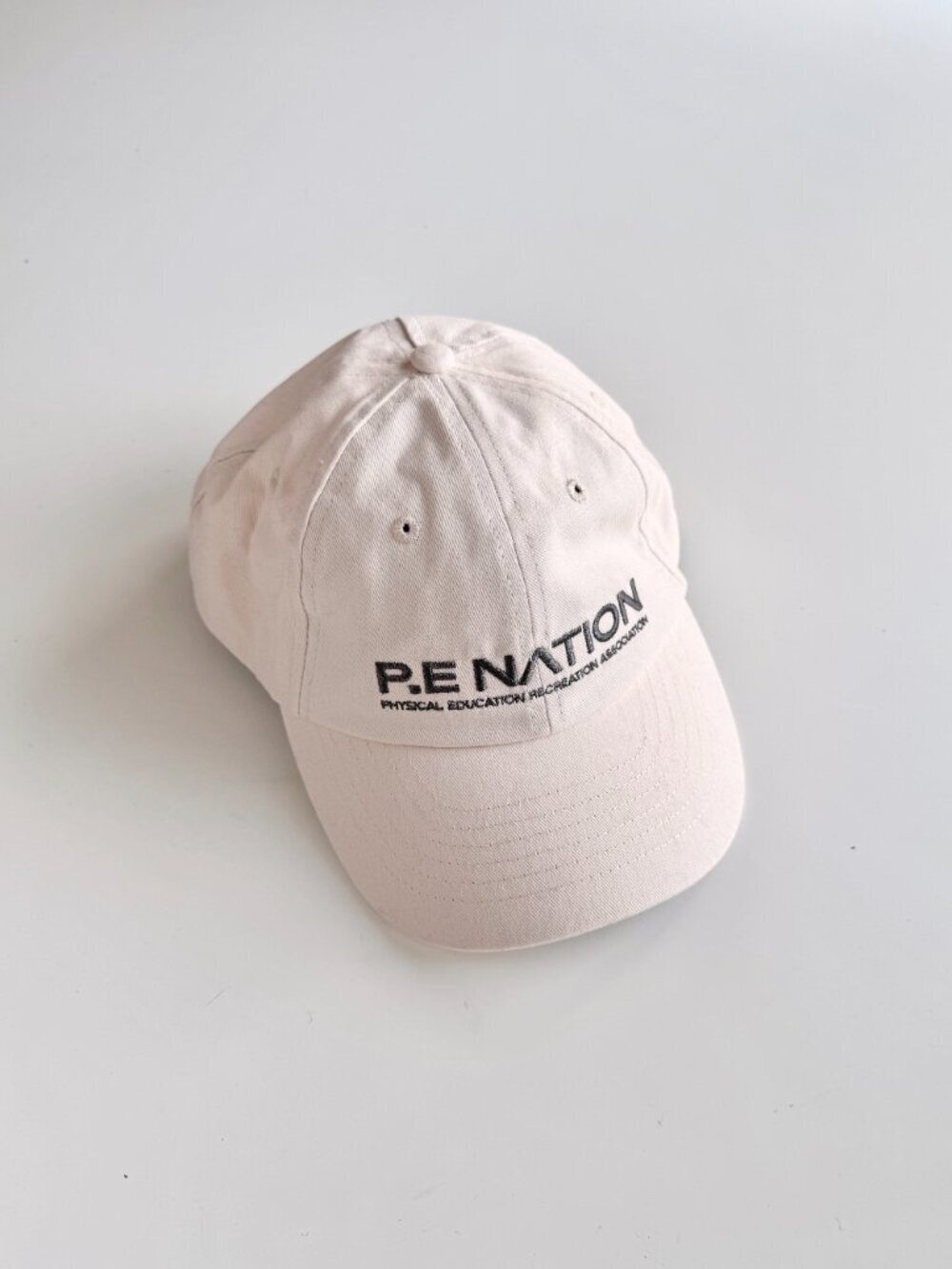 NWT P.E NATION Homage Pink Cotton Canvas Embroidered Baseball Cap Hat, One Size